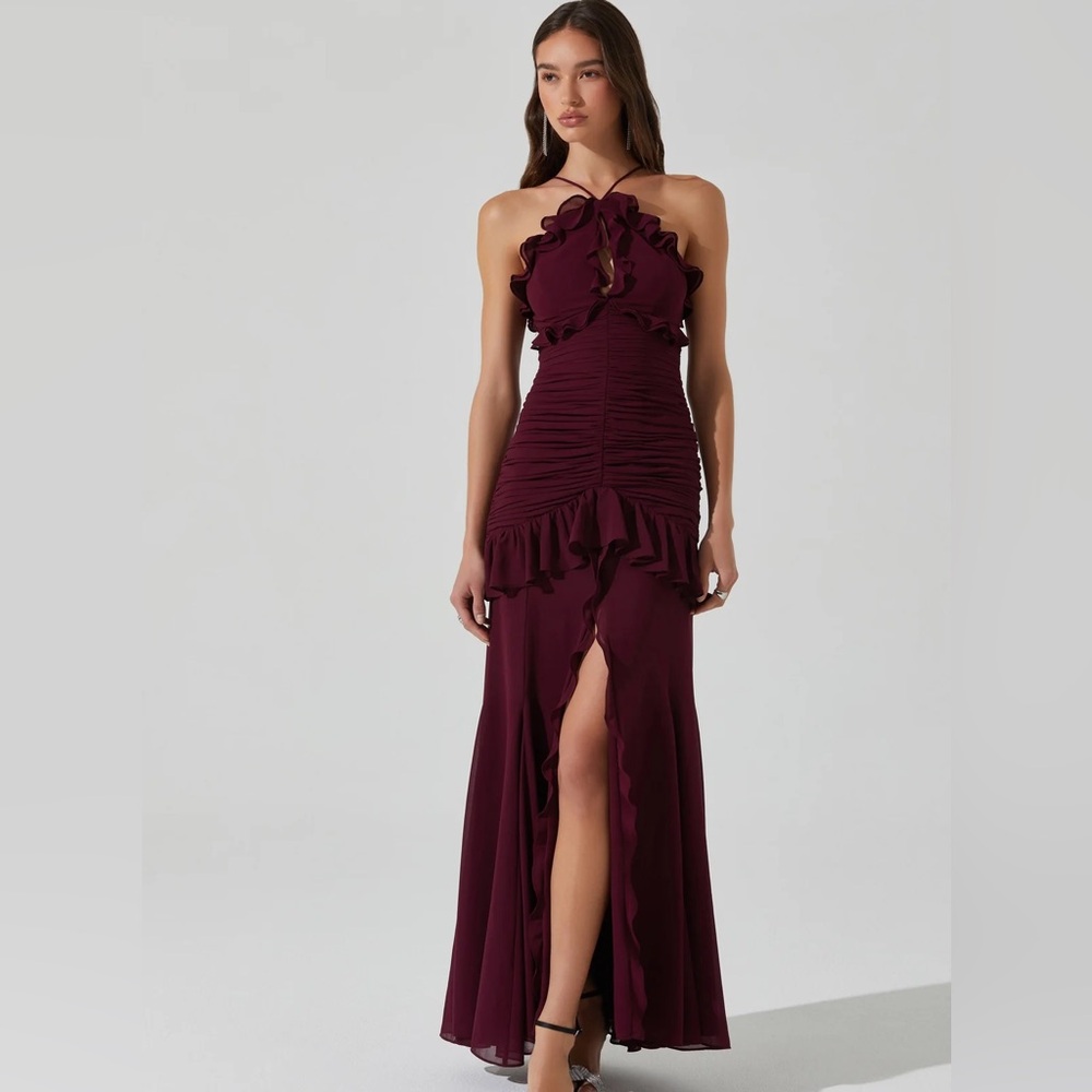 Sandora Ruffle Detail Maxi Dress ASTR